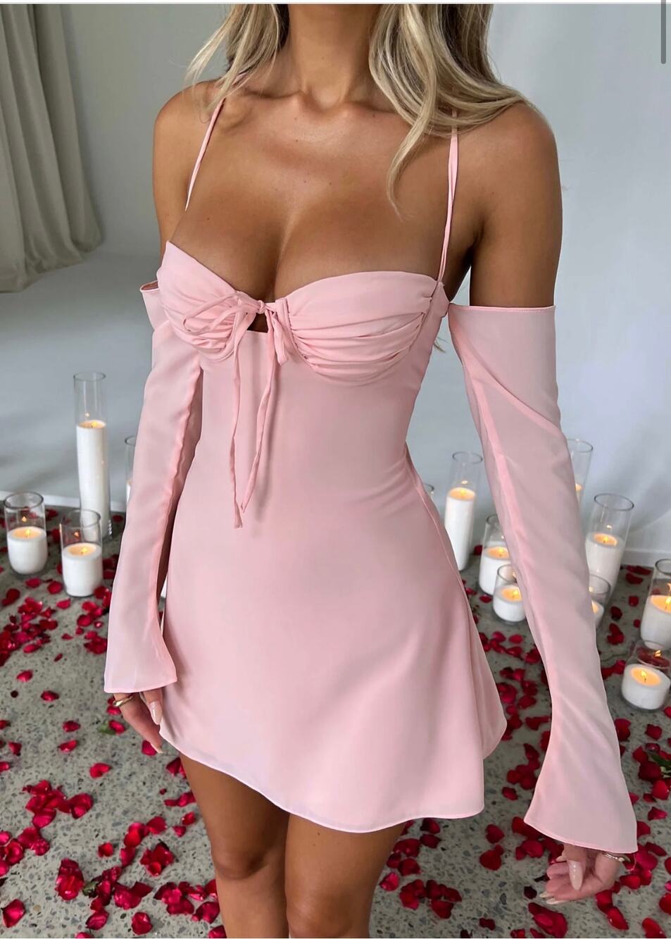 Babyboo NEW Fiona Mini Dress Blush Pink Size XS NWT